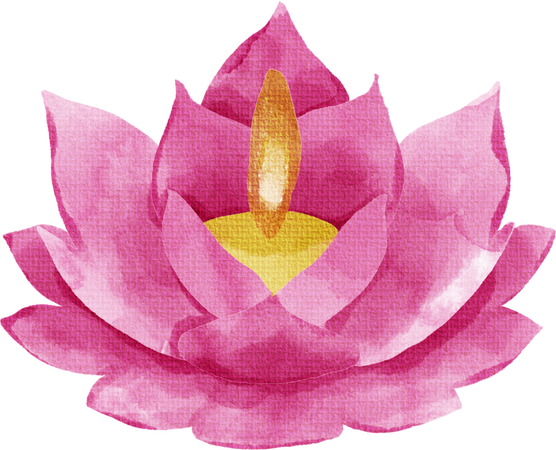 Watercolor Lotus Candle for Wesak